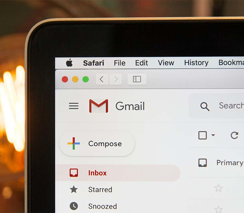 Gmail interface