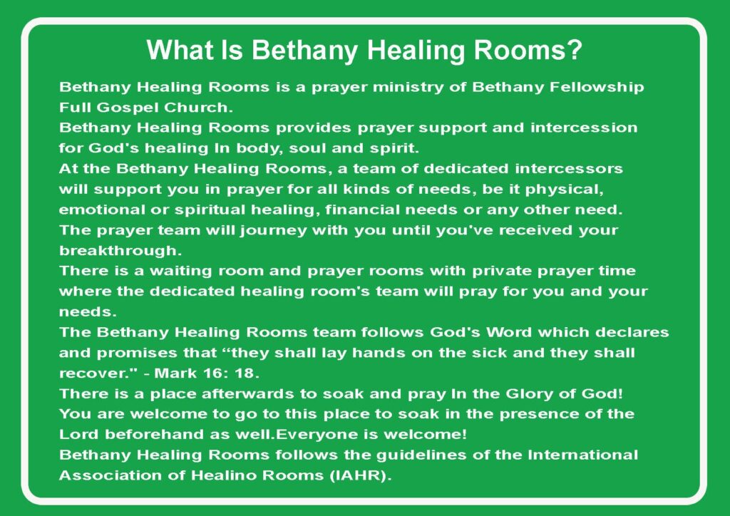 Flyer Healing Rooms